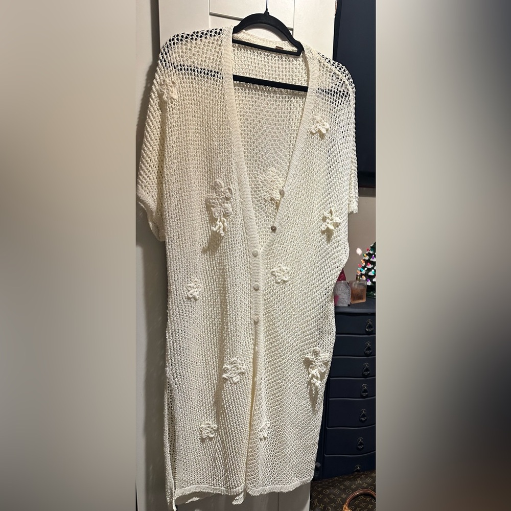 NWOT Free People Traveling Easy Kaftan in Ivory $128MSRP - Picture 6 of 12
